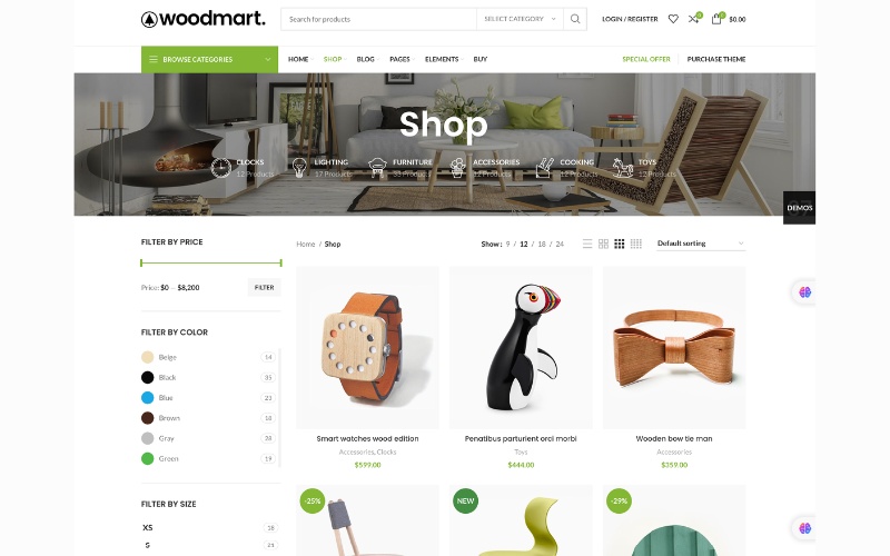 Giao diện WoodMart có công nghệ AJAX mạnh mẽ